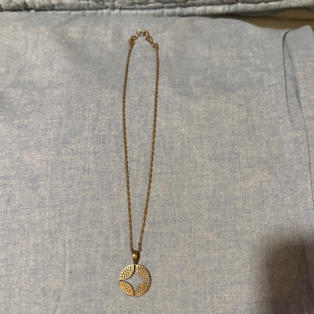 Anna Beck Gold and Silver Pendant Necklace 18in long